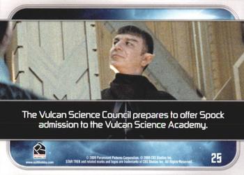 2009 Rittenhouse Star Trek Movie Cards #25 The Vulcan Science Council prepares to offer S Back