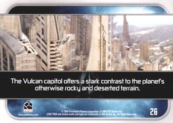2009 Rittenhouse Star Trek Movie Cards #26 The Vulcan Capitol Back