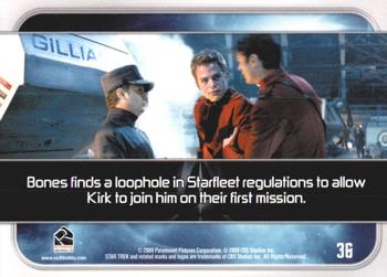 2009 Rittenhouse Star Trek Movie Cards #36 Bones finds a loophole in Starfleet regulation Back