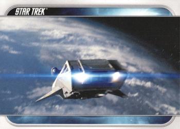 2009 Rittenhouse Star Trek Movie Cards #38 A shuttlecraft transports Kirk, Bones, Uhura... Front