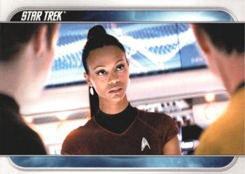 2009 Rittenhouse Star Trek Movie Cards #44 Uhura consults with Kirk, Captain Pike and Spock... Front