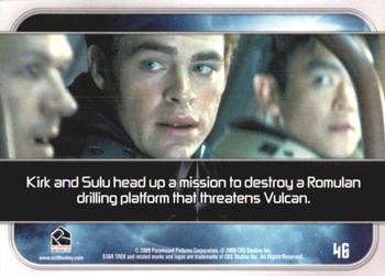 2009 Rittenhouse Star Trek Movie Cards #46 Kirk and Sulu head up a mission to destroy a R Back