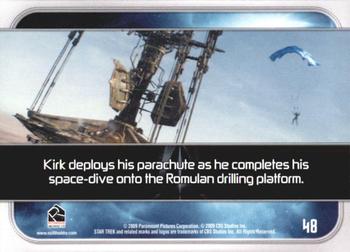2009 Rittenhouse Star Trek Movie Cards #48 Kirk deploys his parachute as he completes his Back
