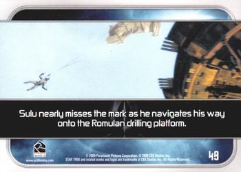 2009 Rittenhouse Star Trek Movie Cards #49 Sulu nearly misses the mark as he navigates hi Back