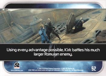 2009 Rittenhouse Star Trek Movie Cards #52 Using every advantage possible, Kirk battles h Back