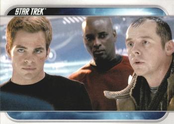 2009 Rittenhouse Star Trek Movie Cards #71 Kirk introduces Scotty to Spock, who commands Front
