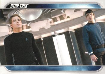 2009 Rittenhouse Star Trek Movie Cards #73 Kirk and Spock, once adversaries, join forces Front