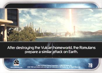 2009 Rittenhouse Star Trek Movie Cards #78 After destroying the Vulcan homeworld, the Rom Back