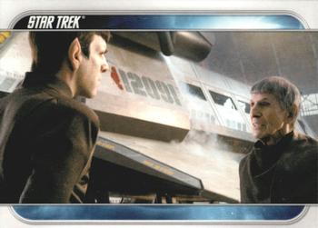 2009 Rittenhouse Star Trek Movie Cards #80 Spock mistakes his elderly counterpart for his Front