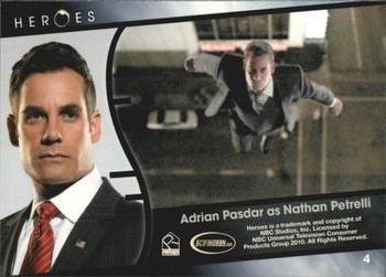 2010 Rittenhouse Heroes Archives #4 Nathan Petrelli Back
