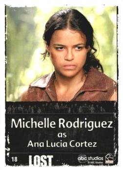 2010 Rittenhouse Lost Archives #18 Michelle Rodriguez as Ana Lucia Cortez Back