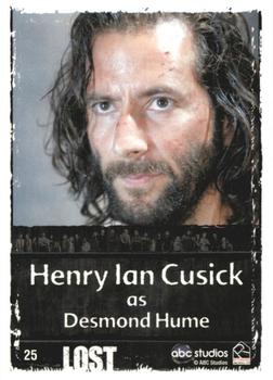 2010 Rittenhouse Lost Archives #25 Henry Ian Cusick as Desmond Hume Back