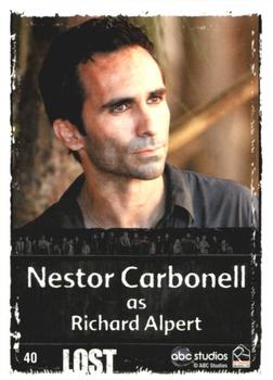 2010 Rittenhouse Lost Archives #40 Nestor Carbonell as Richard Alpert Back