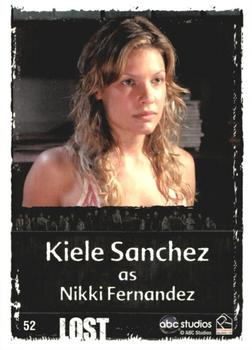 2010 Rittenhouse Lost Archives #52 Kiele Sanchez as Nikki Fernandez Back