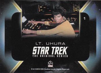 2010 Rittenhouse The Women of Star Trek #1 Lt. Uhura Back