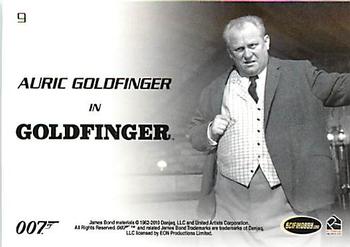 2010 Rittenhouse James Bond Heroes and Villains #9 Auric Goldfinger Back
