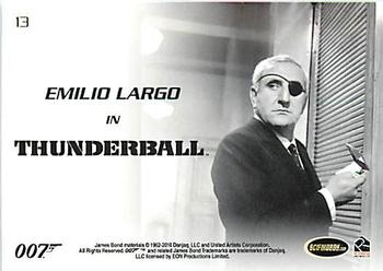 2010 Rittenhouse James Bond Heroes and Villains #13 Emilio Largo Back