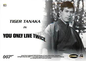 2010 Rittenhouse James Bond Heroes and Villains #18 Tiger Tanaka Back