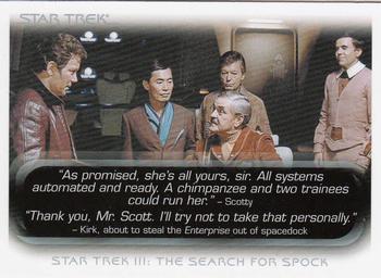 2010 Rittenhouse The Quotable Star Trek Movies #23 James T. Kirk / Leonard McCoy / Sulu / Scotty / Chekov Front
