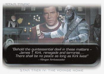 2010 Rittenhouse The Quotable Star Trek Movies #28 Klingon Ambassador / Scotty Front