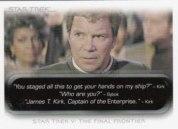 2010 Rittenhouse The Quotable Star Trek Movies #41 James T. Kirk / Spock Front