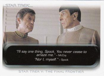 2010 Rittenhouse The Quotable Star Trek Movies #42 Spock / Leonard McCoy / Scotty Front