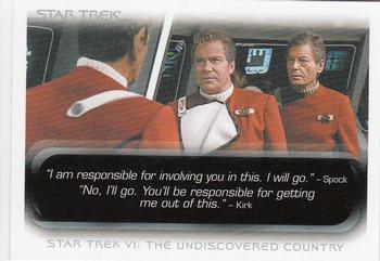 2010 Rittenhouse The Quotable Star Trek Movies #51 James T. Kirk / Leonard McCoy / Spock Front