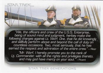 2010 Rittenhouse The Quotable Star Trek Movies #57 Jean-Luc Picard / Will Riker Front
