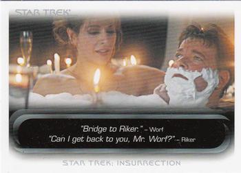 2010 Rittenhouse The Quotable Star Trek Movies #77 Deanna Troi / Will Riker / Jean-Luc Picard Front