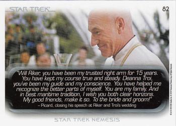 2010 Rittenhouse The Quotable Star Trek Movies #82 Jean-Luc Picard Back
