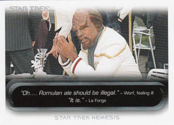 2010 Rittenhouse The Quotable Star Trek Movies #83 Worf / Will Riker Front