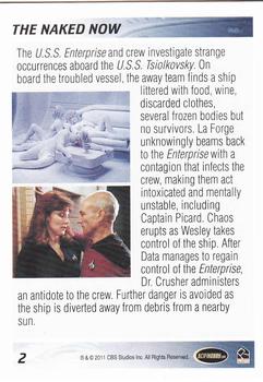 2011 Rittenhouse The Complete Star Trek: The Next Generation Series 1 #2 The Naked Now Back