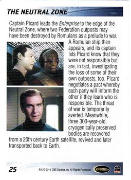 2011 Rittenhouse The Complete Star Trek: The Next Generation Series 1 #25 The Neutral Zone Back