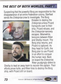 2011 Rittenhouse The Complete Star Trek: The Next Generation Series 1 #73 The Best of Both Worlds, Part 1 Back