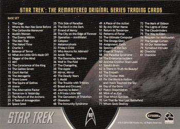 2011 Rittenhouse Star Trek: Remastered Original Series #80 Checklist: 1-81 Back