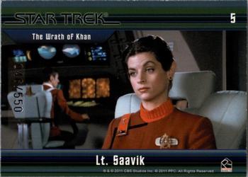 2011 Rittenhouse Star Trek Classic Movies Heroes & Villains #5 Lt. Saavik Back