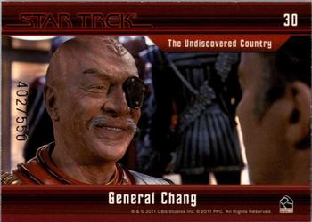 2011 Rittenhouse Star Trek Classic Movies Heroes & Villains #30 General Chang Back