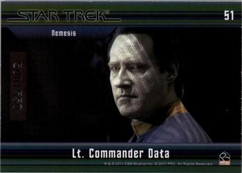 2011 Rittenhouse Star Trek Classic Movies Heroes & Villains #51 Lt. Commander Data Back