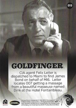 2012 Rittenhouse James Bond 50th Anniversary Series 1 #019 Goldfinger Back