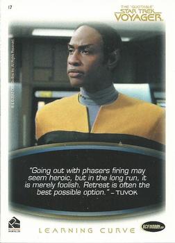 2012 Rittenhouse The Quotable Star Trek Voyager #17 Tuvok: Learning Curve Back