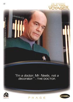 2012 Rittenhouse The Quotable Star Trek Voyager #19 The Doctor: Parallax Back