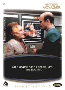 2012 Rittenhouse The Quotable Star Trek Voyager #21 The Doctor: Future's End, Part II Back