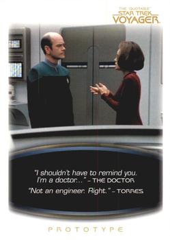 2012 Rittenhouse The Quotable Star Trek Voyager #23 The Doctor/Torres: Prototype Front