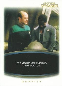 2012 Rittenhouse The Quotable Star Trek Voyager #24 The Doctor: Gravity Front