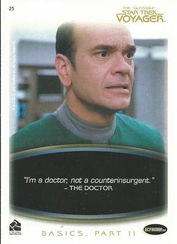 2012 Rittenhouse The Quotable Star Trek Voyager #25 The Doctor: Lifeline Back