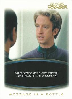 2012 Rittenhouse The Quotable Star Trek Voyager #26 EMH Mark II, to The Doctor: Message in a Bottle Front