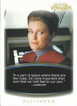 2012 Rittenhouse The Quotable Star Trek Voyager #31 Janeway: Alliances Front