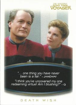 2012 Rittenhouse The Quotable Star Trek Voyager #32 Janeway/Q: Death Wish Front