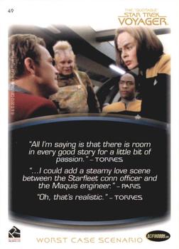 2012 Rittenhouse The Quotable Star Trek Voyager #49 Paris: Worst Case Scenario Back