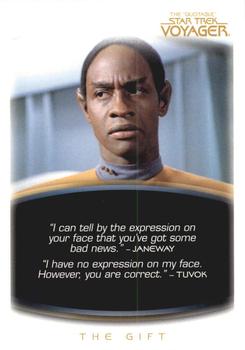 2012 Rittenhouse The Quotable Star Trek Voyager #52 Janeway/Tuvok: The Gift Front